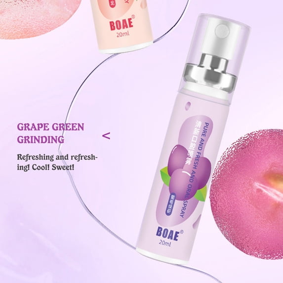 Fruit Mouth Spray For Fresh Breath, Lemon Flavored Oral Care Spray For Instant Breath Freshening, Portable Bad Breath Spray For Daily Use