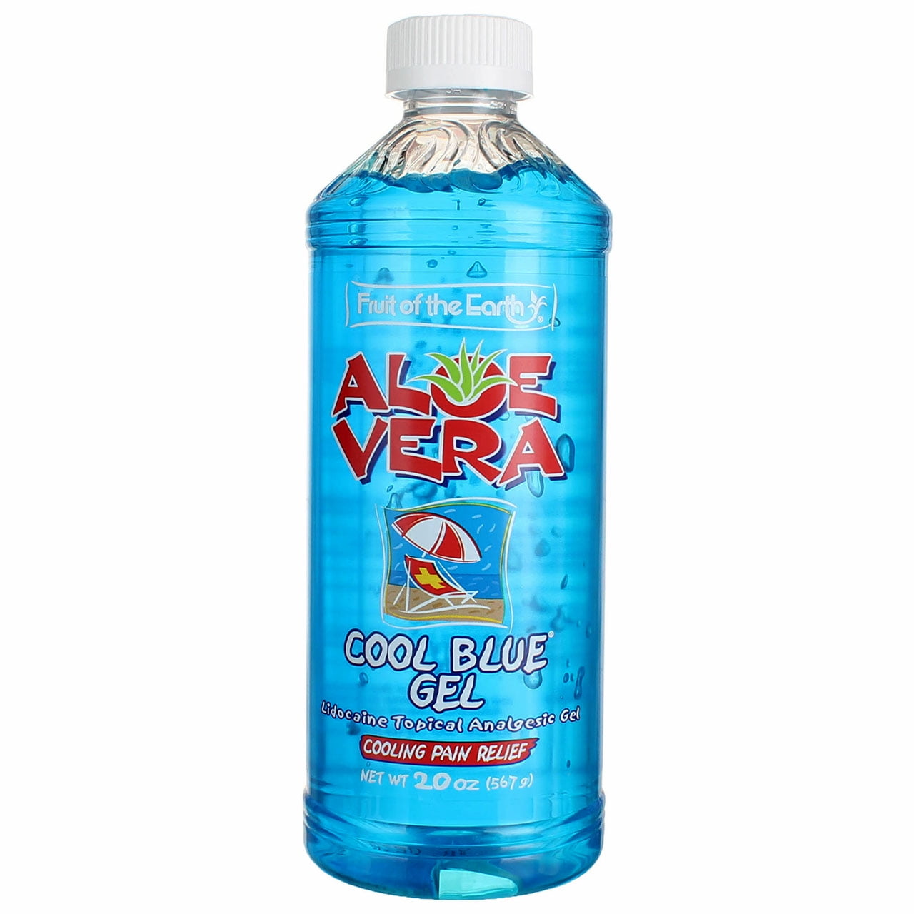 Fruit Of The Earth Aloe Vera Cool Blue Gel, 20 oz (6 pack)