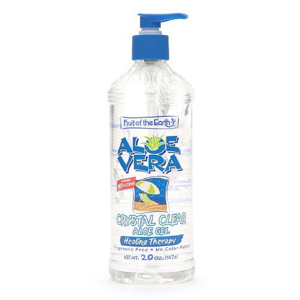 Fruit Of The Earth Aloe Vera Crystal Clear Gel Bottle - 20 Oz - Walmart.com