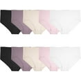 thumbnail image 1 of Fruit Of The Loom 10 Pack Women's Plus Fit for Me® Cotton Hipster Panty, Assorted, 1 of 4