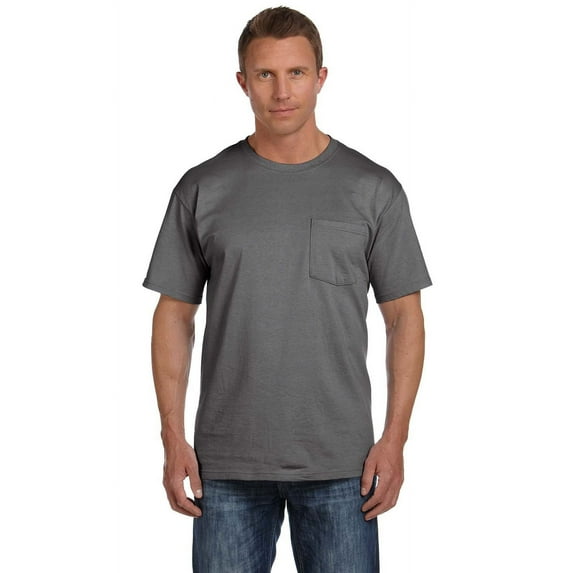 Fruit Of The Loom 3931P Adult 5 Oz. Hd Cotton Pocket T-Shirt
