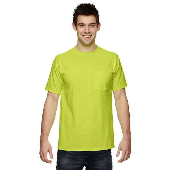 Fruit Of The Loom 3931P Adult 5 Oz. Hd Cotton Pocket T-Shirt