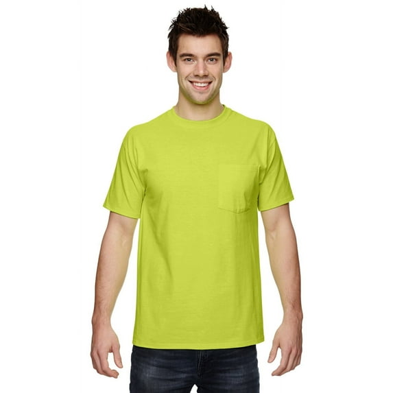 Fruit Of The Loom 3931P Adult 5 Oz. Hd Cotton Pocket T-Shirt