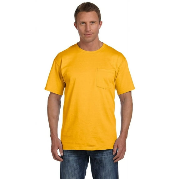 Fruit Of The Loom 3931P Adult 5 Oz. Hd Cotton Pocket T-Shirt