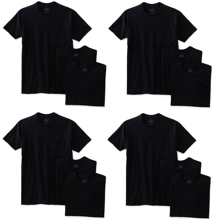 Fruit Of The Loom 3931P Cotton Pocket T-Shirt, Pack Of 12