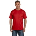 thumbnail image 1 of FRUIT OF THE LOOM 3931P ADULT 5 OZ. HD COTTON POCKET T-SHIRT, True Red, 3X, Pack Of 4, Tshirts for Women, 1 of 1