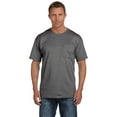 thumbnail image 1 of FRUIT OF THE LOOM 3931P ADULT 5 OZ. HD COTTON POCKET T-SHIRT, Charcoal Grey, XL, Pack Of 4, Mens Workout Shirts, 1 of 1