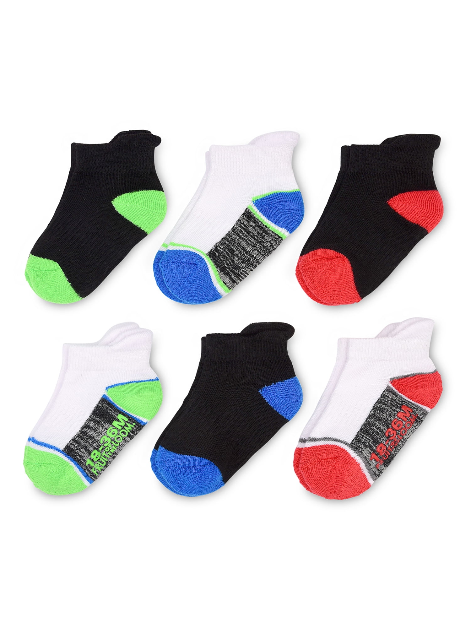 Fruit Of The Loom Baby Boy Low Cut Socks, 6 Pack - Walmart.com