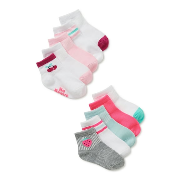 Fruit Of The Loom Baby Girls’ Ankle Socks, 10-Pack
