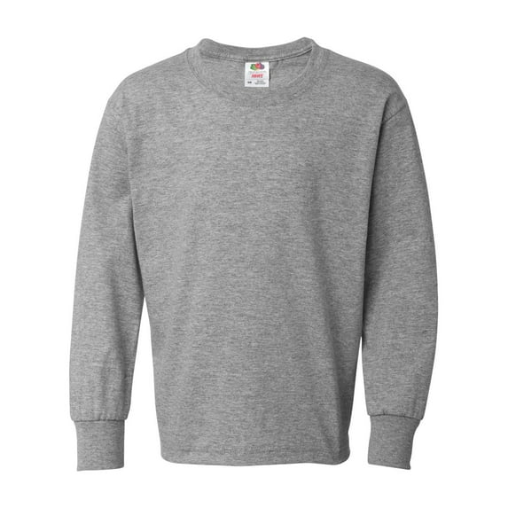 Fruit Of The Loom Big Boys Crewneck Long Sleeve fashion t shirts
