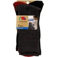 thumbnail image 1 of Fruit Of The Loom Boys 2 Pack Soft Rugged Crew Socks, M, Black, 1 of 1
