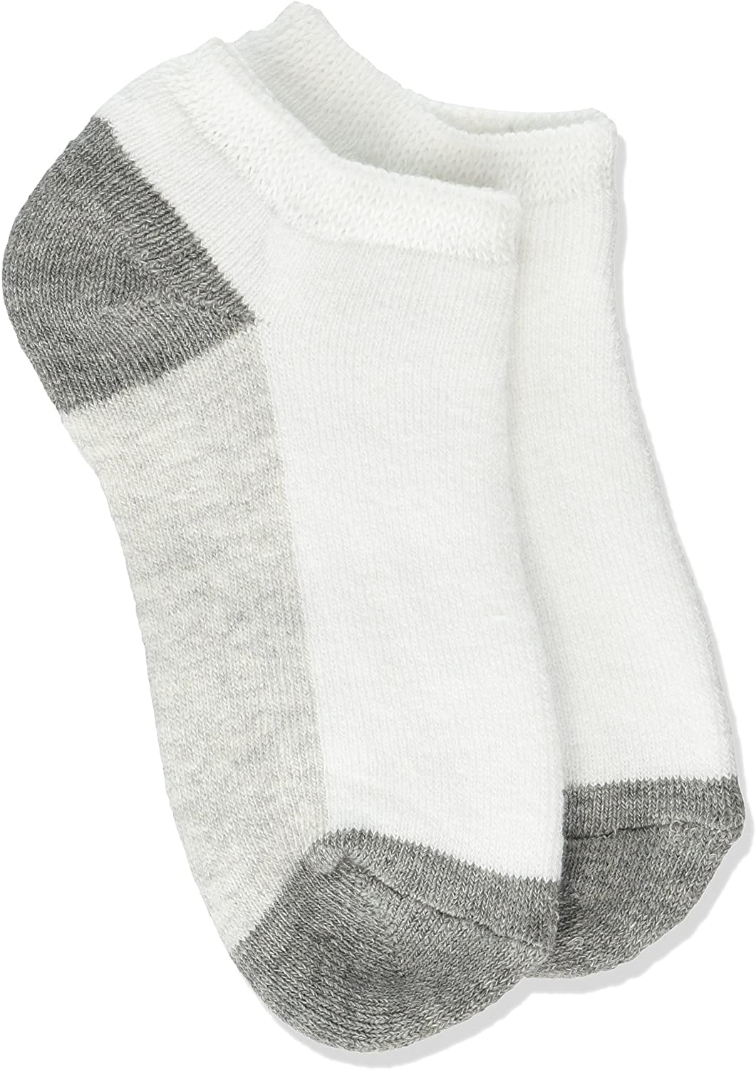 Fruit Of The Loom Boys 6 Pack Full Cushioned No Show Socks, L, White ...