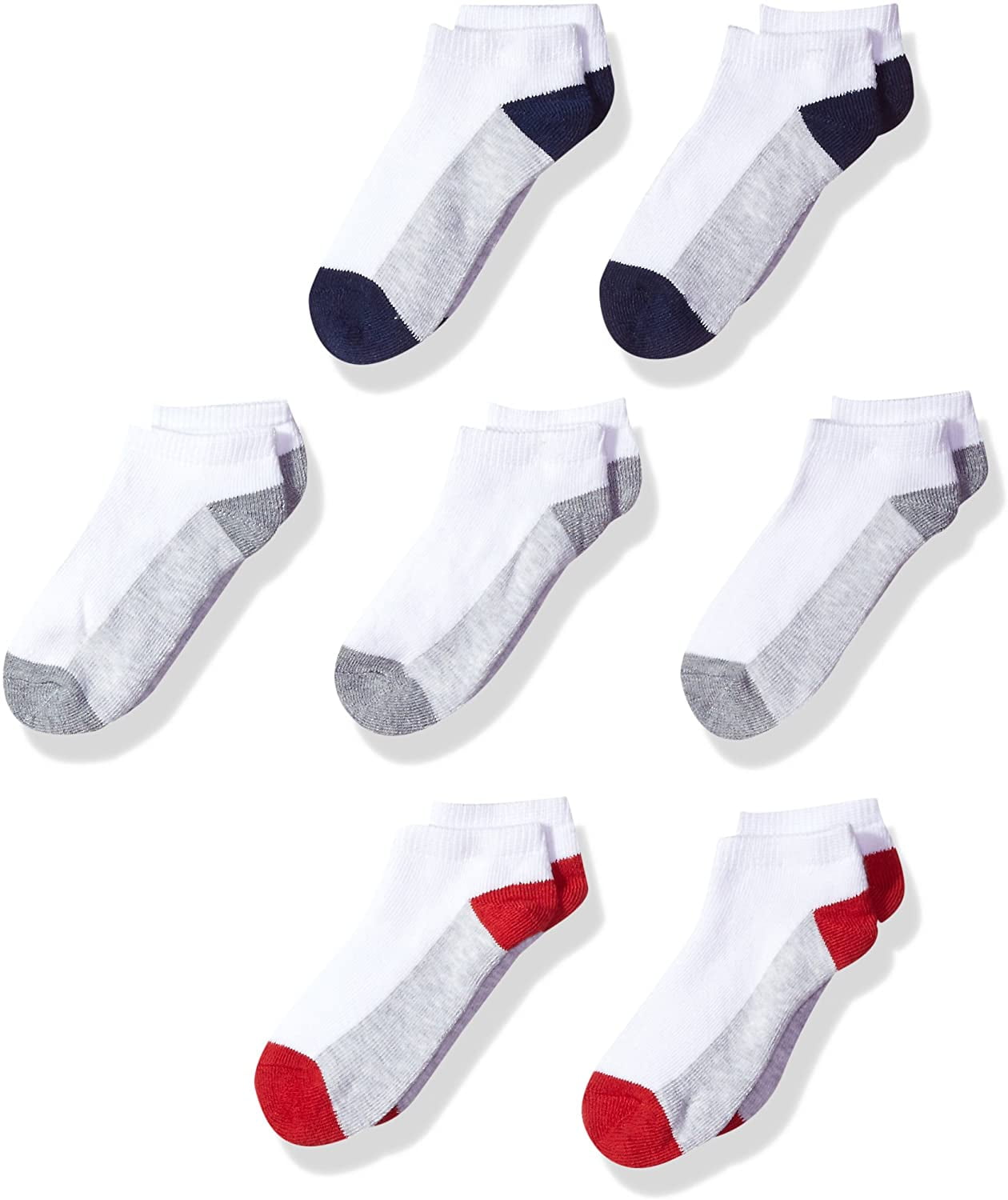Fruit Of The Loom Boys 7 Pack No Show Socks, M, Assorted 2 - Walmart.com