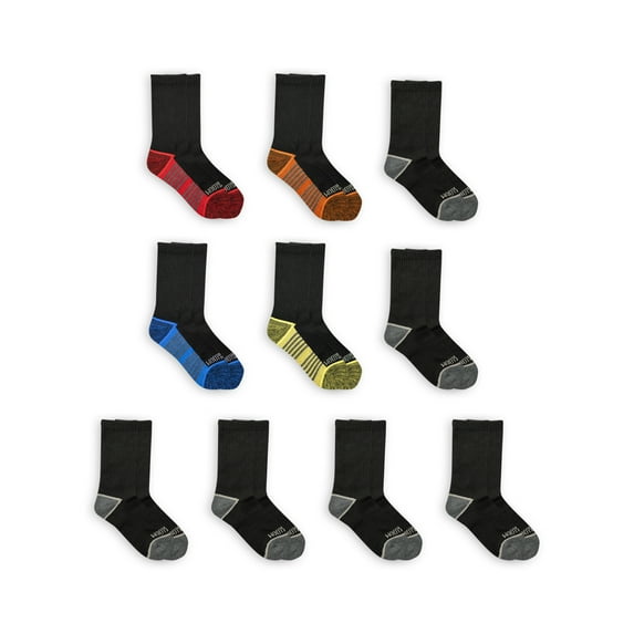 Fruit Of The Loom Boys Crew Socks, 10 Pack