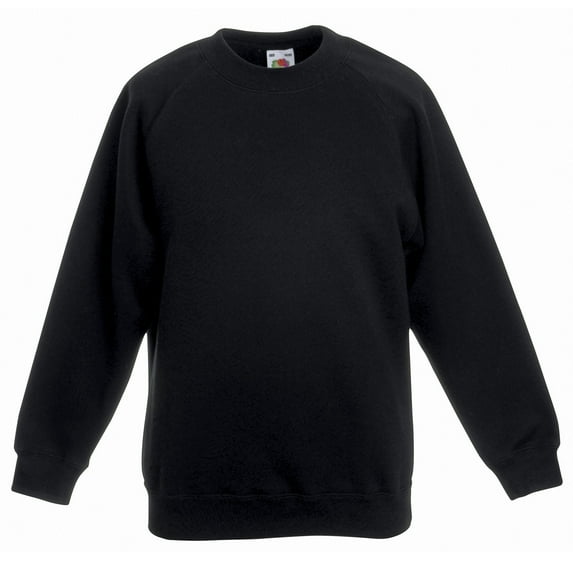 Fruit Of The Loom Childrens Big Boys Raglan Sleeve Sweatshirt (Pack of 2)
