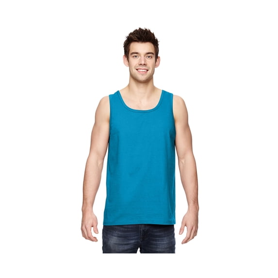 Fruit of the Loom 39TKR Adult Cool & Dry HD Cotton Tank Top, XL, Pacific Blue