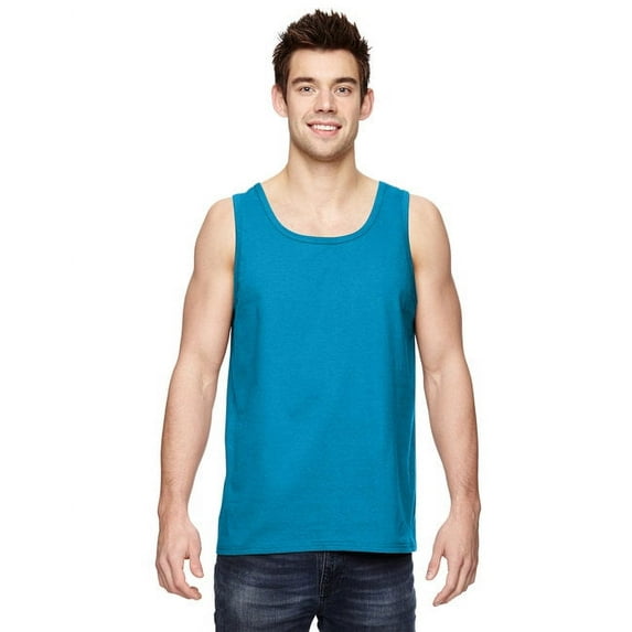 Fruit of the Loom 39TKR Adult Cool & Dry HD Cotton Tank Top, XL, Pacific Blue