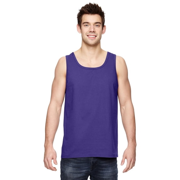Fruit of the Loom 39TKR Adult Cool & Dry HD Cotton Tank Top, XL, Purple