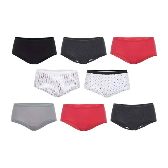 Fruit Of The Loom Ladies 16 Pack Ravel-free Cotton Boy Short Panties Coral Multi 7-L