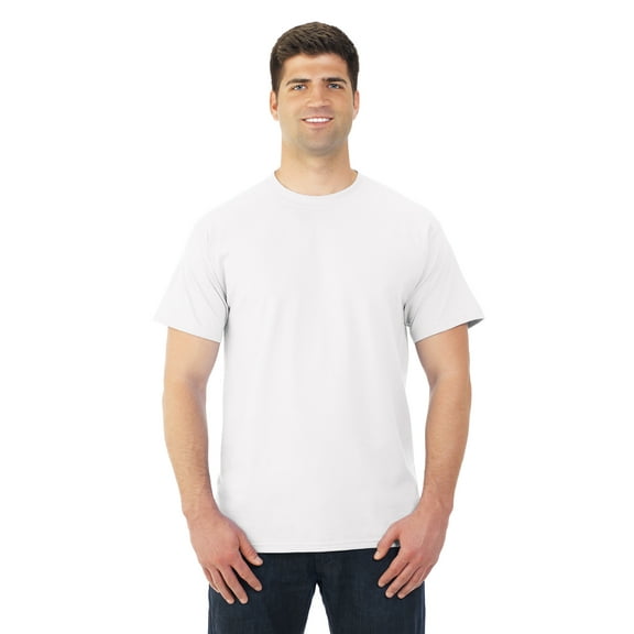 Fruit Of The Loom Men's Crewneck Short Sleeve fashion T-shirts(Pack of 1)White,X-Large