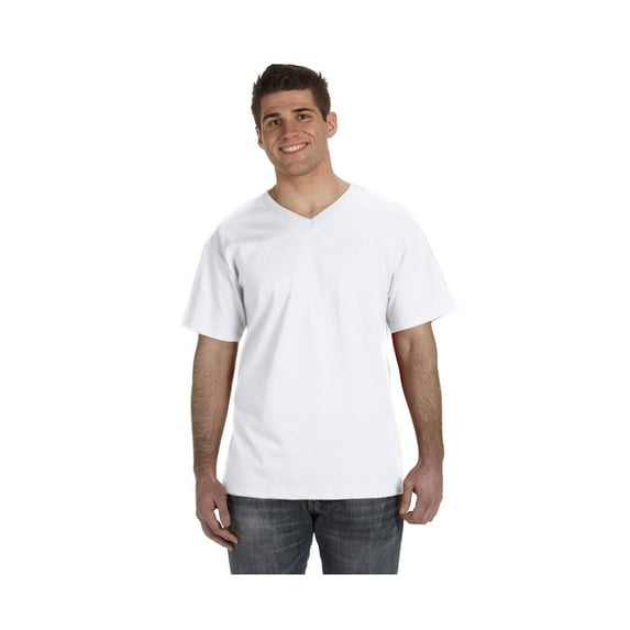 Fruit Of The Loom Men's 1X1 Rib Collar V-Neck T-Shirt, Style 39VR