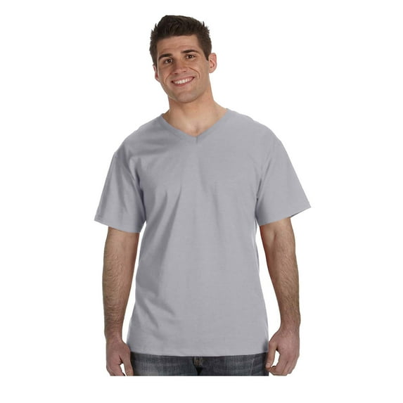 Fruit Of The Loom Men's 1X1 Rib Collar V-Neck T-Shirt, Style 39VR