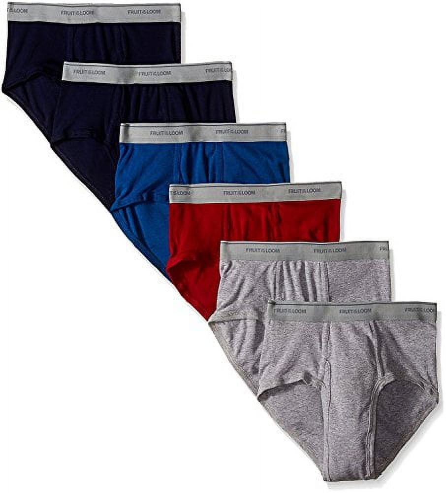 Fruit Of The Loom Men's Assorted Fashion Brief(Pack Of 6) (Solids ...