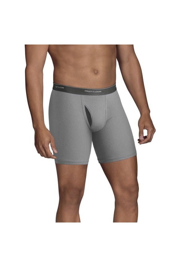Men's Coolzone Fly Tag-Free Boxer Briefs,Multipack, ASSORTED, LARGE, 6P