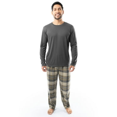 Fruit of The Loom Men's Jersey Knit Top and Flannel Pajama Pants Set, 2-Piece, Sizes S-5XL