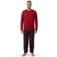 thumbnail image 1 of Fruit of the Loom Men's Jersey Knit Top and Flannel Pajama Pants Set, 2-Piece, Sizes S-5XL, 1 of 6