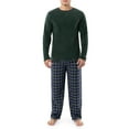 thumbnail image 1 of Fruit Of The Loom Men's Long Sleeve Microfleece Top and Flannel Pajama Pant Set, 1 of 9
