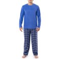 thumbnail image 1 of Fruit Of The Loom Men's Long Sleeve Microfleece Top and Flannel Pajama Pant Set, 1 of 9