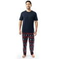 Fruit of The Loom Men's Short Sleeve T-Shirt and Fleece Pajama Pant Set ...