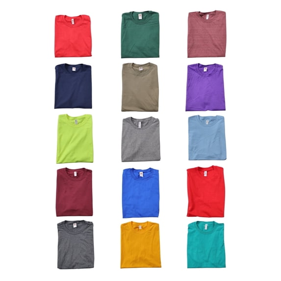 Fruit Of The Loom Men's Short Sleeve T-Shirts Multipack Regular Fit Knit Jersey Crewneck Irregular Tees Assorted 9-Pack Size Medium