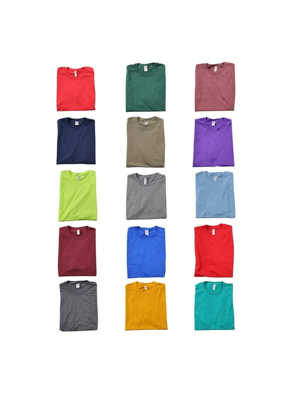 Fruit Of The Loom Men's Short Sleeve T-Shirts Multipack Regular Fit Knit Jersey Crewneck Irregular Tees Assorted 9-Pack Size Medium