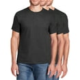 thumbnail image 1 of Fruit Of The Loom Men's Short Sleeve T-Shirts Multipack Regular Fit Knit Jersey Crewneck Irregular Tees Heather Charcoal 3-Pack Large, 1 of 4