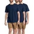 thumbnail image 1 of Fruit Of The Loom Men's Short Sleeve T-Shirts Multipack Regular Fit Knit Jersey Crewneck Irregular Tees Navy 3-Pack Medium, 1 of 4