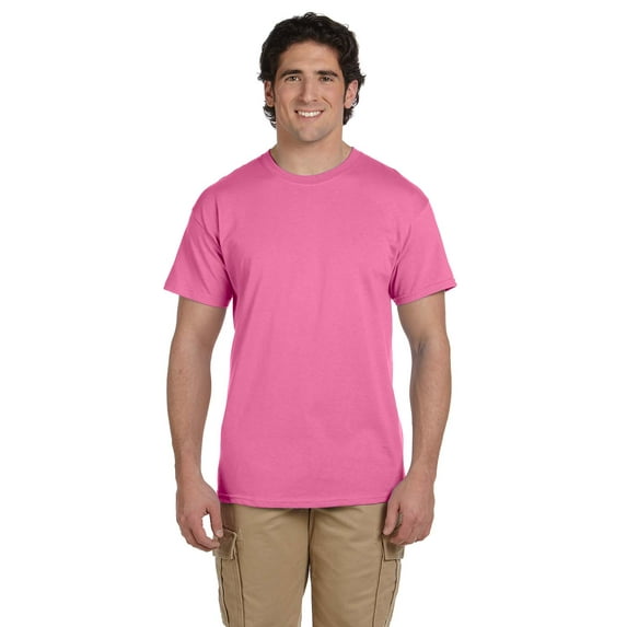 Fruit of the Loom 3931 HD Cotton 100% Cotton T-Shirt, Azalea, 3X, Pack Of 6, Fruit of the Loom Mens T-Shirts