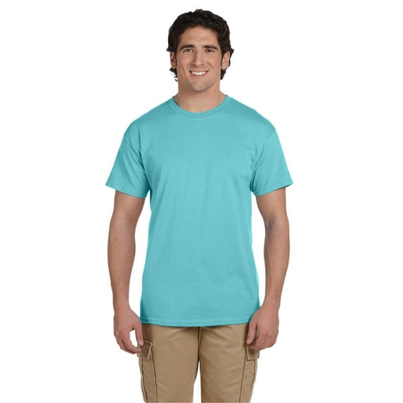 Fruit of the Loom 3931 HD Cotton 100% Cotton T-Shirt, Scuba Blue, 2X, Pack Of 8, Fruit of the Loom Mens T-Shirts