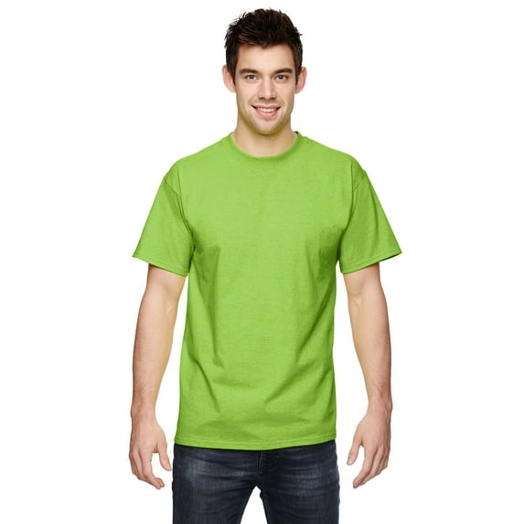 Fruit of the Loom - HD Cotton Short Sleeve T-Shirt - 3930R, Neon Green, XL, Pack Of 8, Mens Workout Shirts