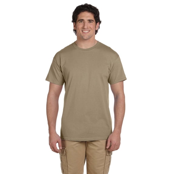 Fruit of the Loom 3931 HD Cotton 100% Cotton T-Shirt, Khaki, XL, Pack Of 8, Fruit of the Loom Mens T-Shirts