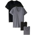 thumbnail image 1 of Fruit Of The Loom Mens 5-Pack V-Neck T-Shirts, M, Assorted, 1 of 1