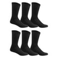 thumbnail image 1 of Fruit of the Loom Men's Size 6-12 Breathable Cotton Crew Socks, 6 Pack, Black, 1 of 2