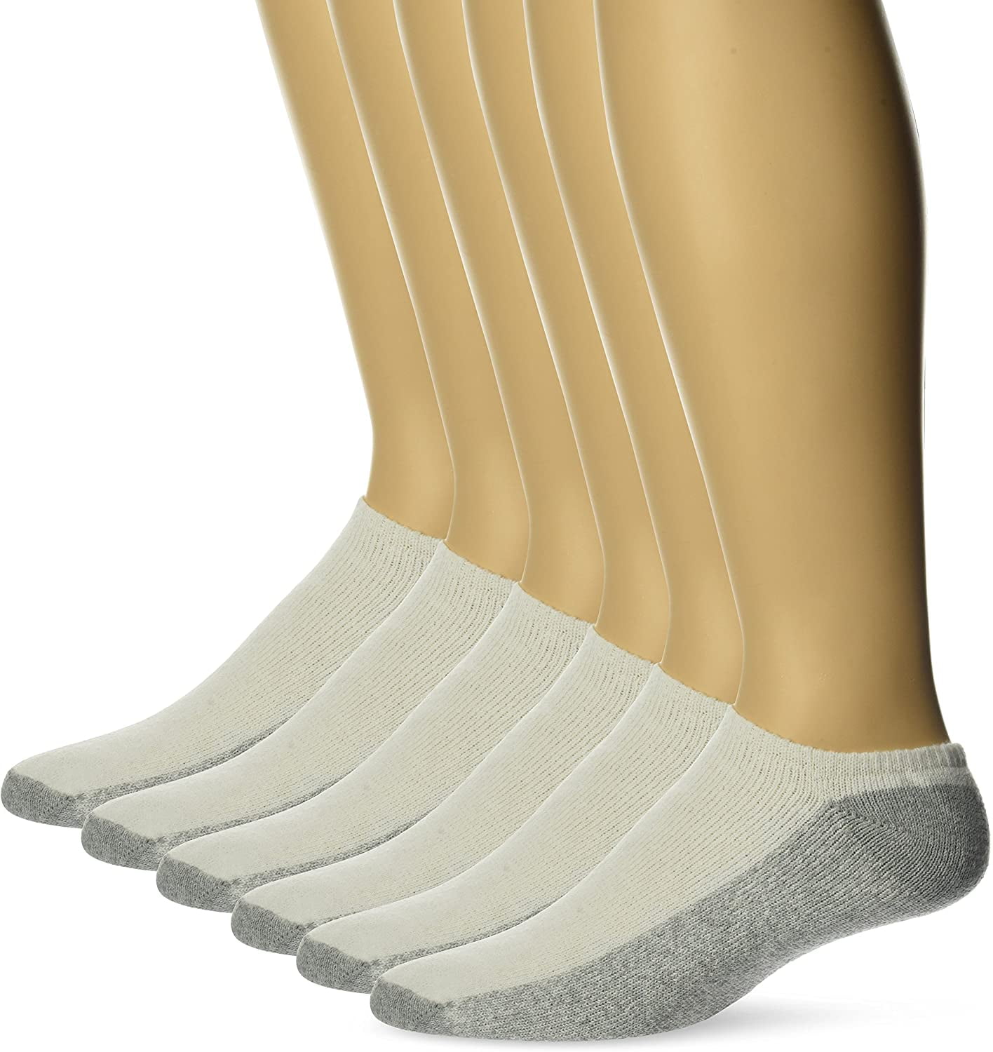 Fruit Of The Loom Mens 9 Pack Half Cushion No Show Socks, Shoe Size 6 ...