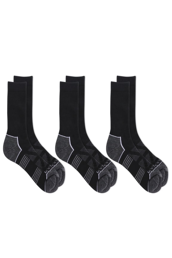 Mens All Weather Crew Socks, 3-Piece