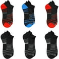thumbnail image 1 of Fruit Of The Loom Mens Breathable Low Cut Socks - 6-Pairs, 6-12, Red Assorted, 1 of 1