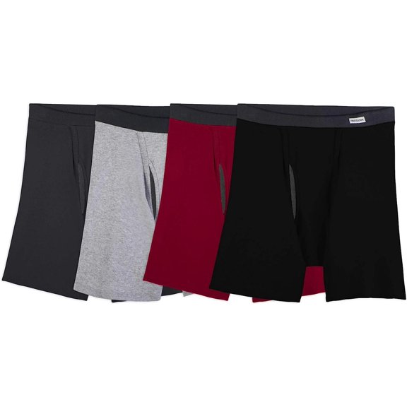 Fruit Of The Loom Mens Coolzone Covered Waistband Boxer Brief,Assorted 4 Pack,2X-Large