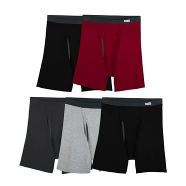 Fruit Of The Loom Mens Coolzone Covered Waistband Boxer Brief 5 Pack, XL