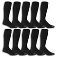 thumbnail image 1 of Fruit Of The Loom Mens Everyday Work Gear Tube Socks, Black, Pack of 10, Shoe Size 6.5-12; Sock Size 10-13, 1 of 3