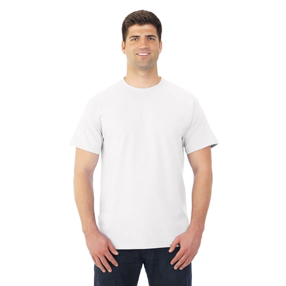 Fruit Of The Loom Mens Lofteez HD Short-Sleeve T-Shirt, L, White